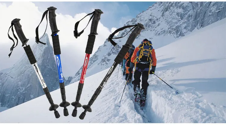 Уличные треккинговые палки 4 полюса из алюминиевого сплава скандинавские трости телескопическая палка