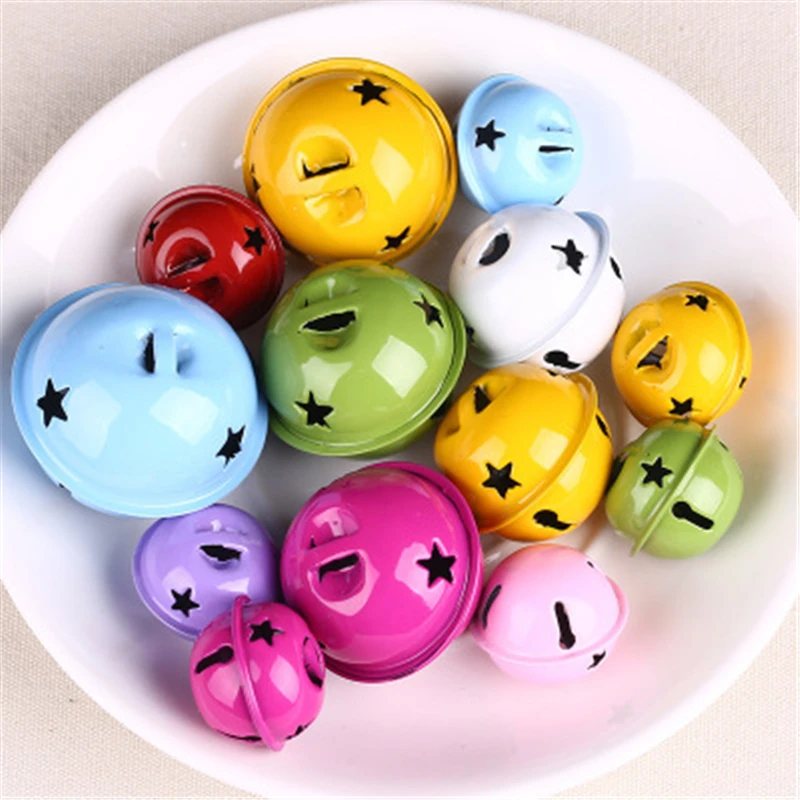 Ldscyss 25 мм 30 35 40 10 шт./лот Красочные Jingle Bells пятиконечная звезда Рождество для DIY