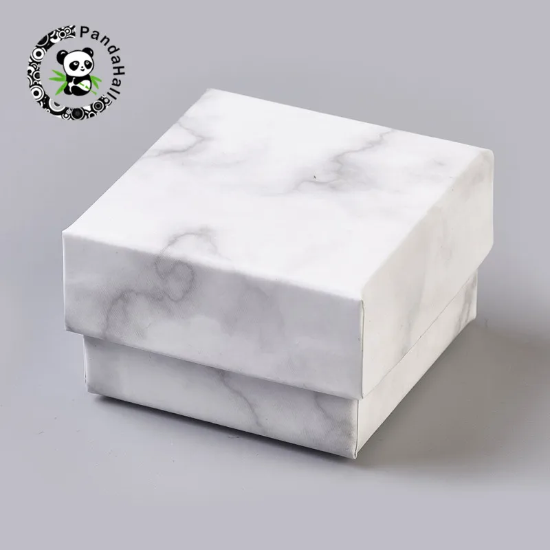 Прямоугольные/квадратные мраморные бумажные картонные шкатулки pandahall для