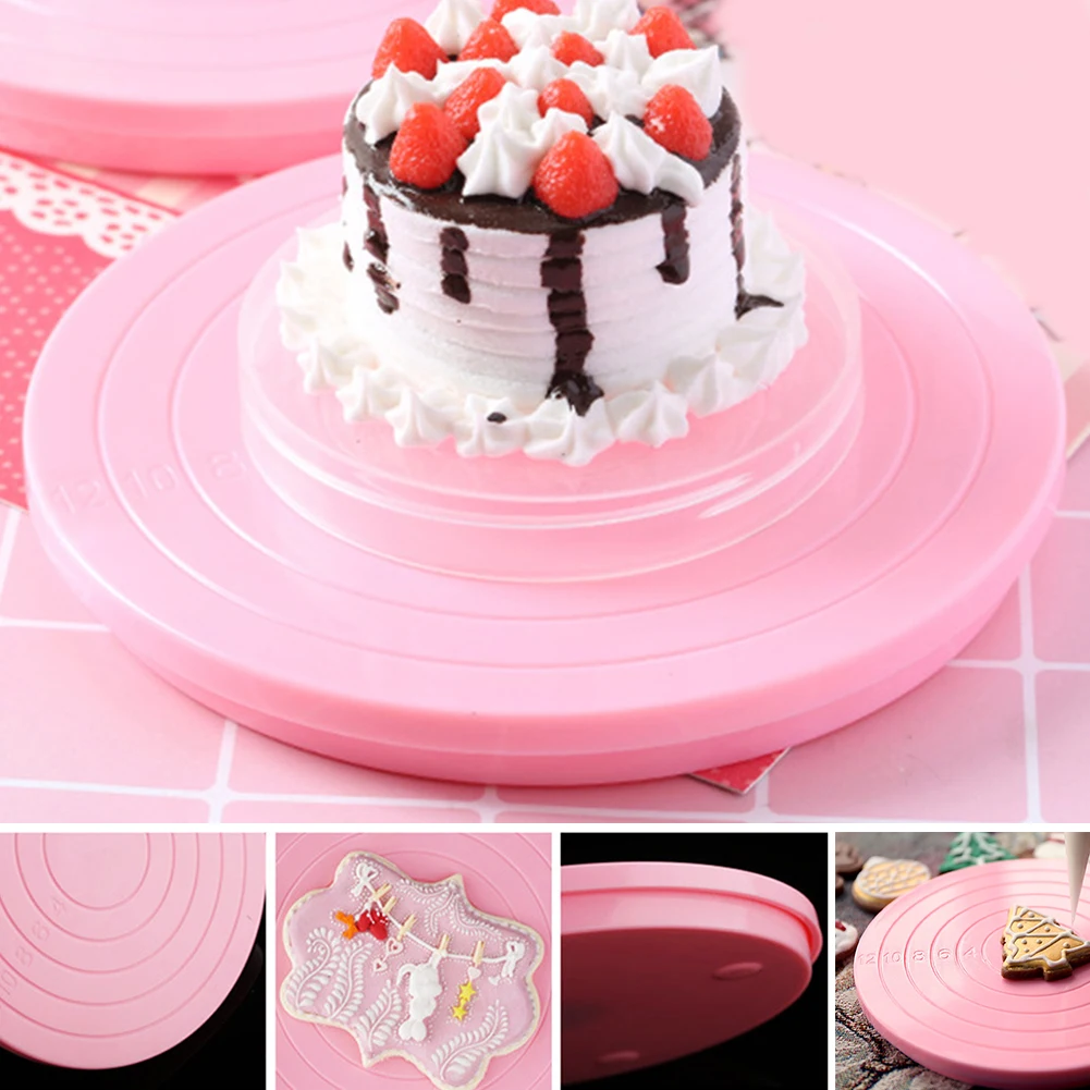 Декорация для тарелки подставка нескользящая подошва Sugarcraft вращающаяся