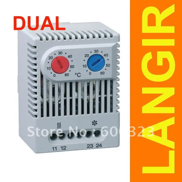 Small compact adjustable temperature controller Stego Cabinet dual thermostat connecting heater fan for cabinet ZR 011 | Инструменты