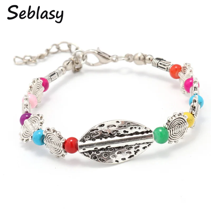 Seblasy новые модные богемные красочные тибетские бусинка из ленты браслеты с