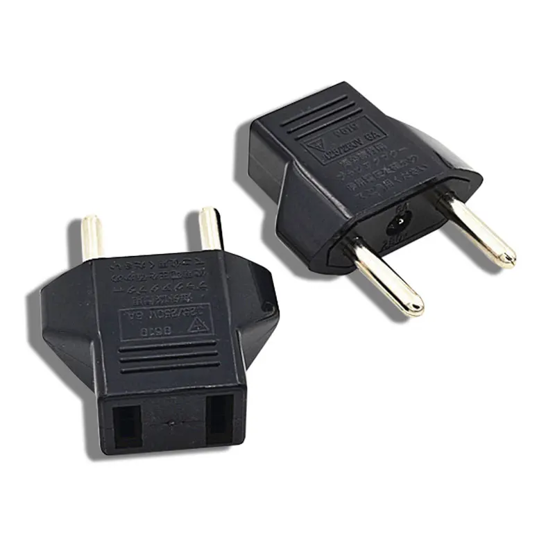 

5PCS Universal US To EU Plug USA To Euro Europe Travel Wall AC Power Charger Outlet Adapter Converter 2 Round Socket Input Pin