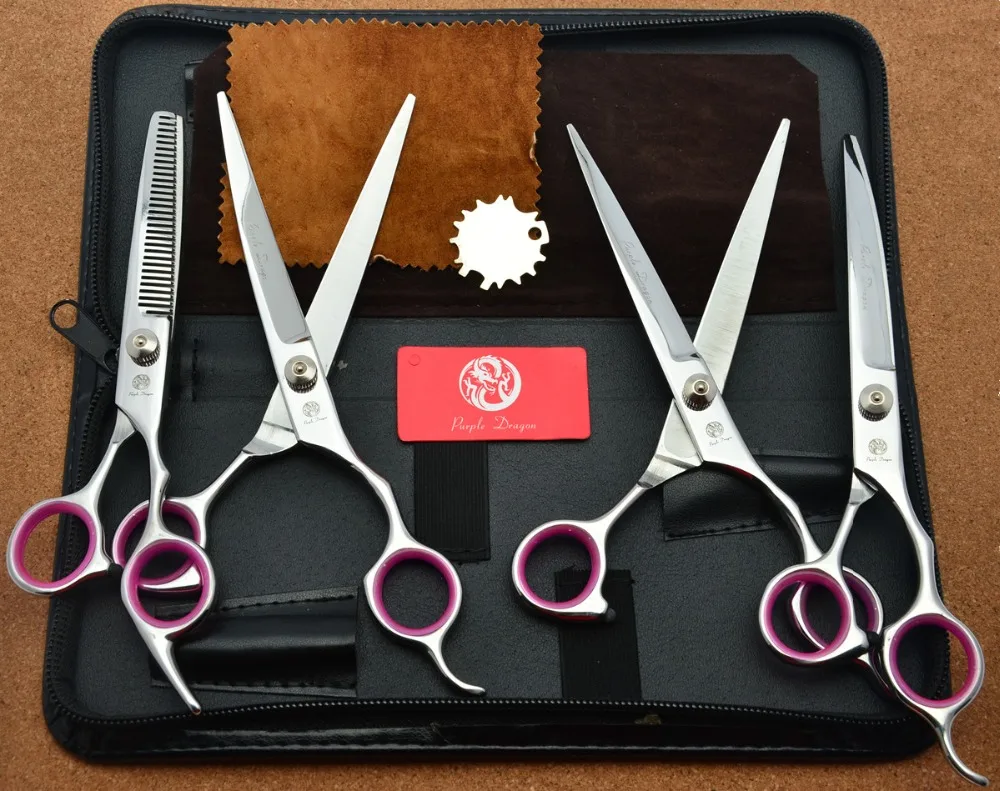 Парикмахерские ножницы JP 440C 4 шт. подходит для собак кошек питомцев 692 #7 '✙ см