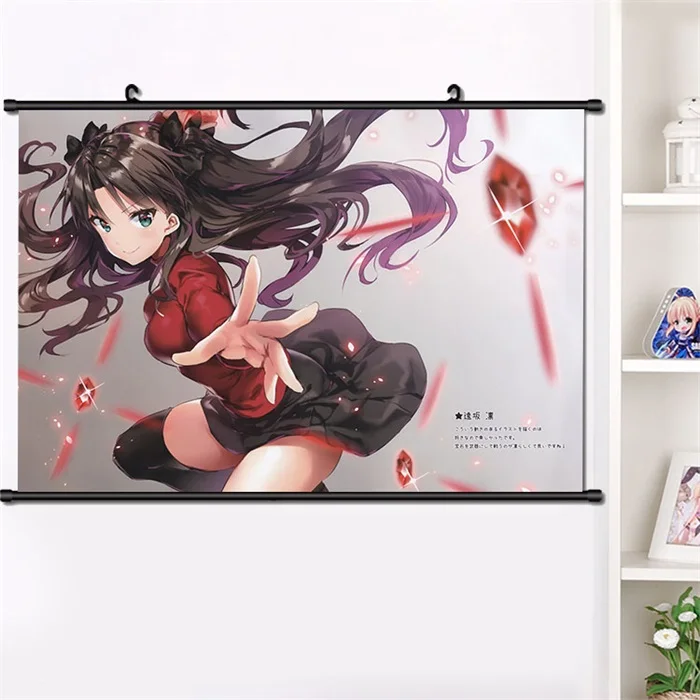 N Японское аниме Fate/stay night tohsaka Rin сексуальный косплей стены прокрутки Фреска плакат настенный висящий плакат Otaku домашний декор сбор 40*60 см - Цвет: N