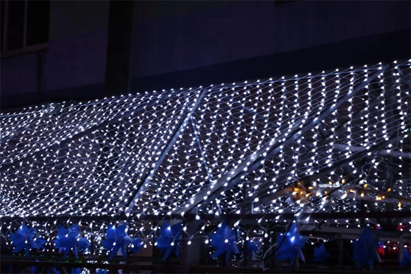 1,5 м X 1,5 м 96LED домашняя уличная Праздничная Рождественская декоративная Свадебная сетчатая гирлянда, сказочные гирлянды, полосы, вечерние светильник