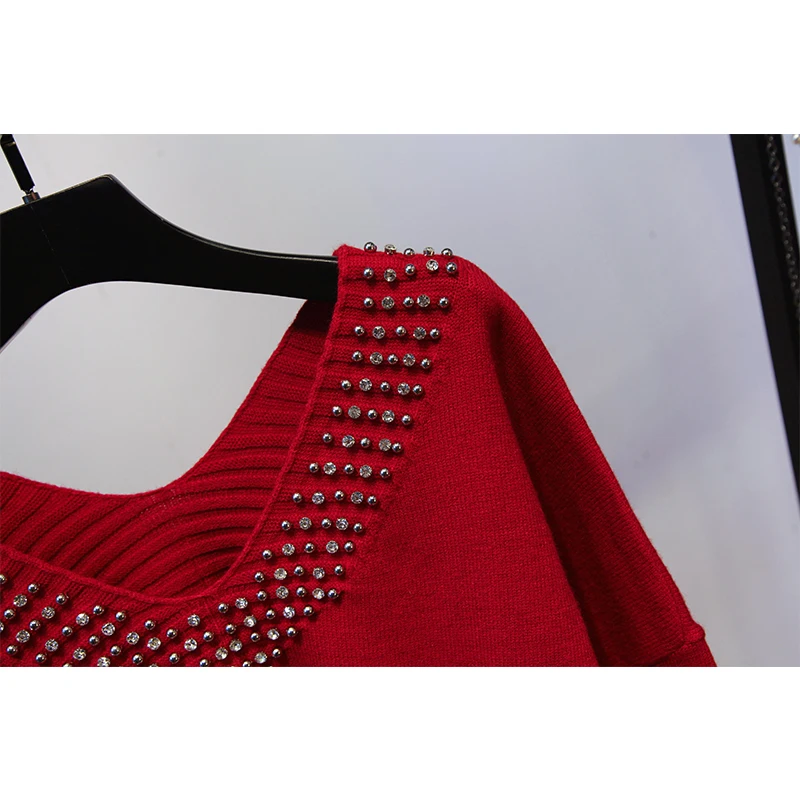 ALPHALMODA 2018 осенне зимний женский Модный трикотажный спортивный костюм с v образным