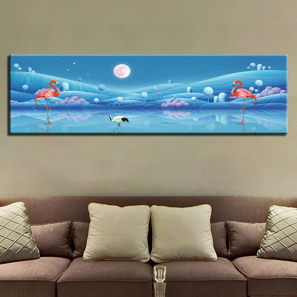 HD Печать на холсте домашний декор 1 шт. Nordic Wall Art Модульная картина Розовый