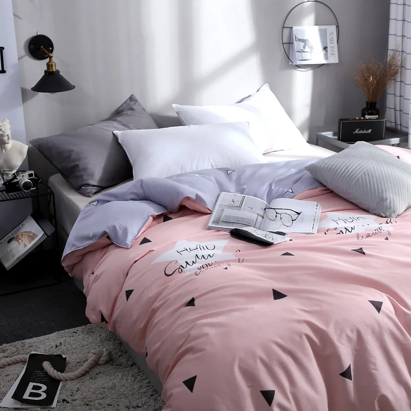 1 шт черный треугольный узор пододеяльник с молнией хлопок одеяло или чехол