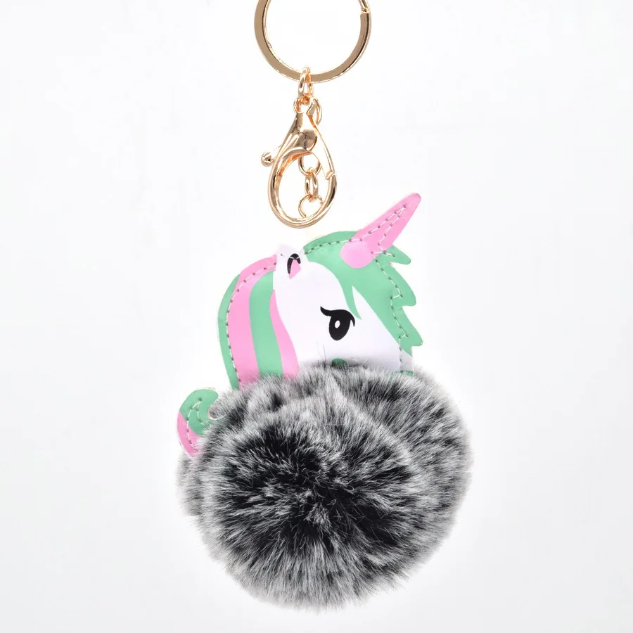 Kawaii Единорог Мягкие игрушки брелок Unicornio ключ кулон Забавные животные Дети