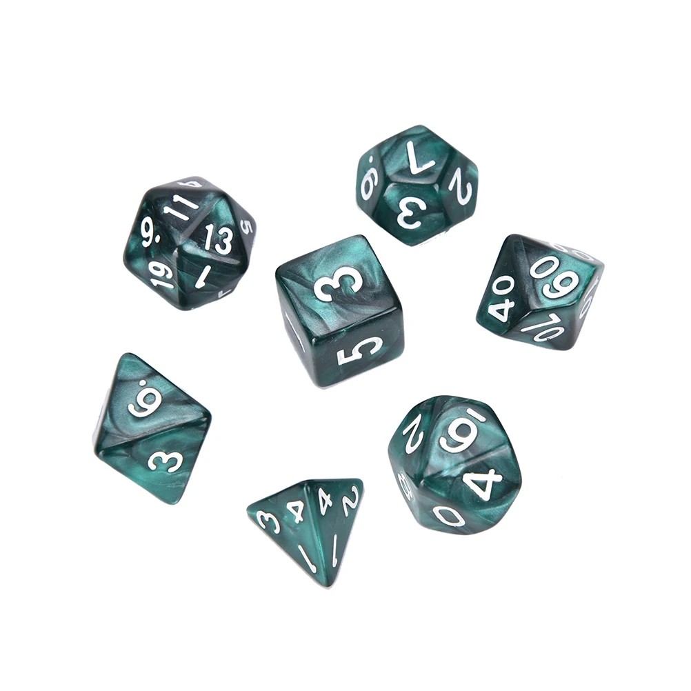 Новинка, 7 шт.,, 4, 6, 8, 10, 12, 20 DND D& D, набор игр, боковая многогранная игра с драгоценными камнями для ролевых игр и других игр