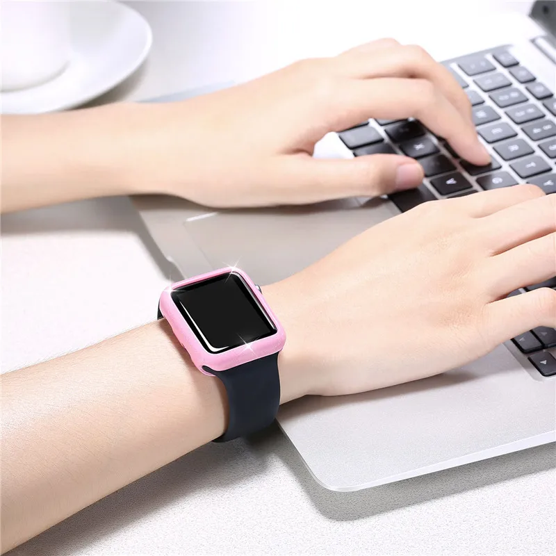 Модный шикарный женский чехол для часов Apple Watch iWatch 1 2 3 Flash мягкий ТПУ 42 мм 38