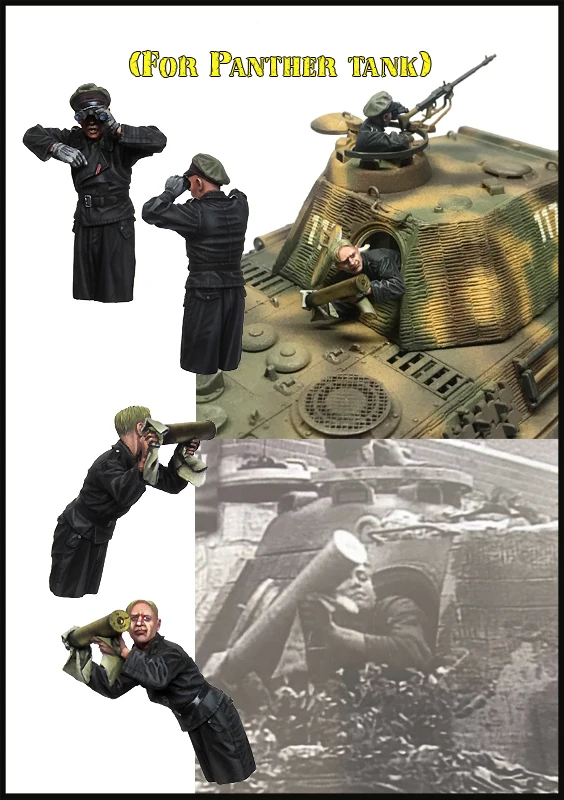 Набор фигурок из смолы в масштабе 1/35 команда Пантеры|Наборы для сборки моделей| |