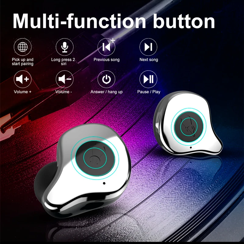 TWS беспроводные наушники Bluetooth 5 0 спортивные HiFi стерео шумоподавление гарнитуры с