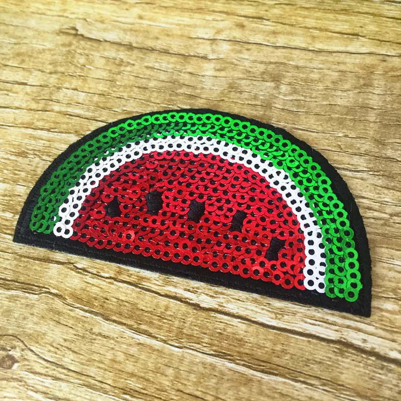 Новое прибытие патч мультфильм фрукты блёстки вышитые патчи арбуз Железный на