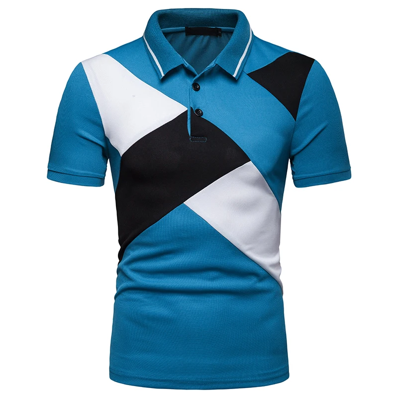 Covrlge мужские летние модные Лоскутные рубашки поло Camisa высокое качество с