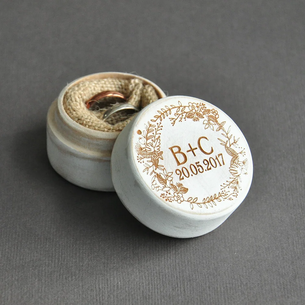 

Personalized Wedding Ring Box, Custom Ring Bearer, Wooden Rings Holder, Personalized Rustic Wedding, Custom Engagement Gift