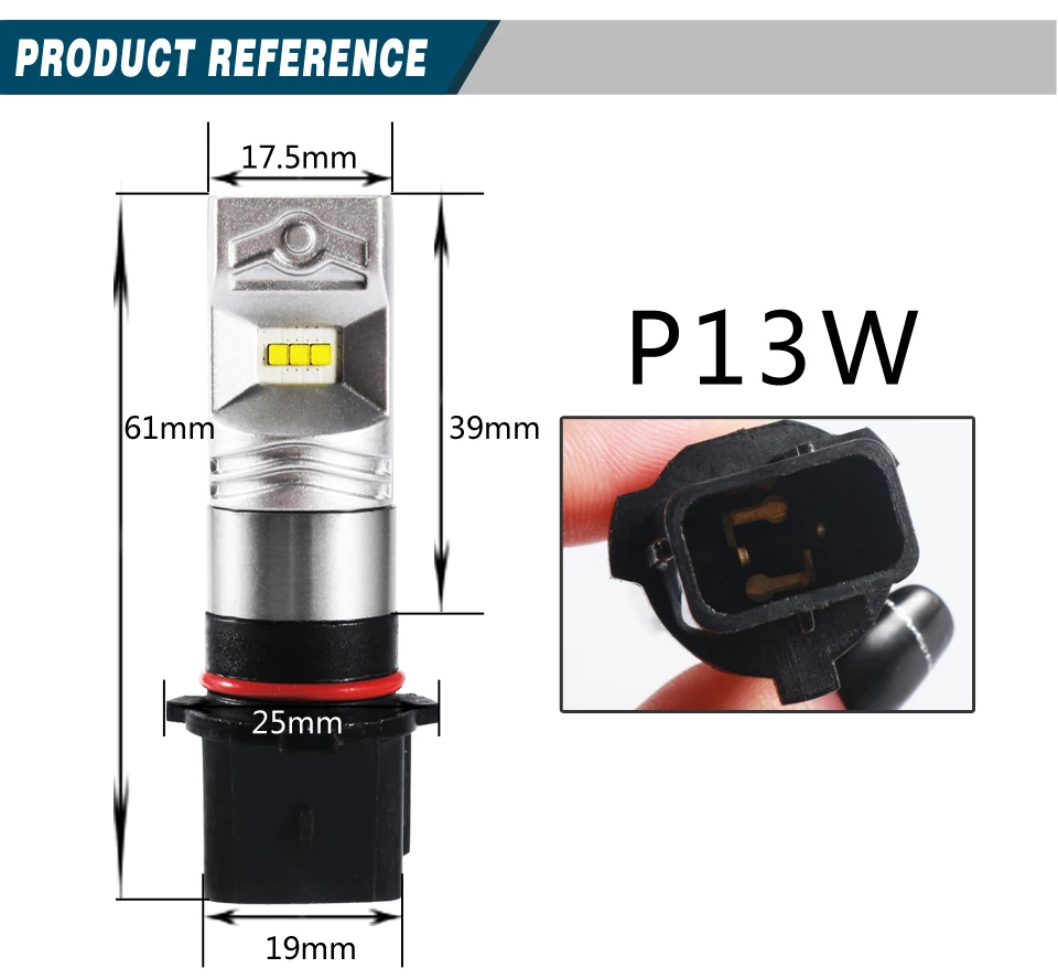 Gzkafolee P13W led PSX26W Автомобильная противотуманная фара 1800LM CSP Y19 чип для автомобиля Mazda CX-5 дневные ходовые огни