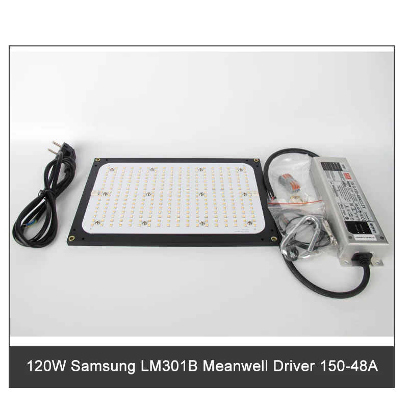 Samsung lm301b 120W Светодиодный светильник для выращивания квантовой доски 120 Вт 240 Вт полный спектр samsung LM301B/LM561C 3000 K/3500 K Meanwell драйвер DIY светодиодный светильник для выращивания растений - Испускаемый цвет: Samsung lm301b 120W