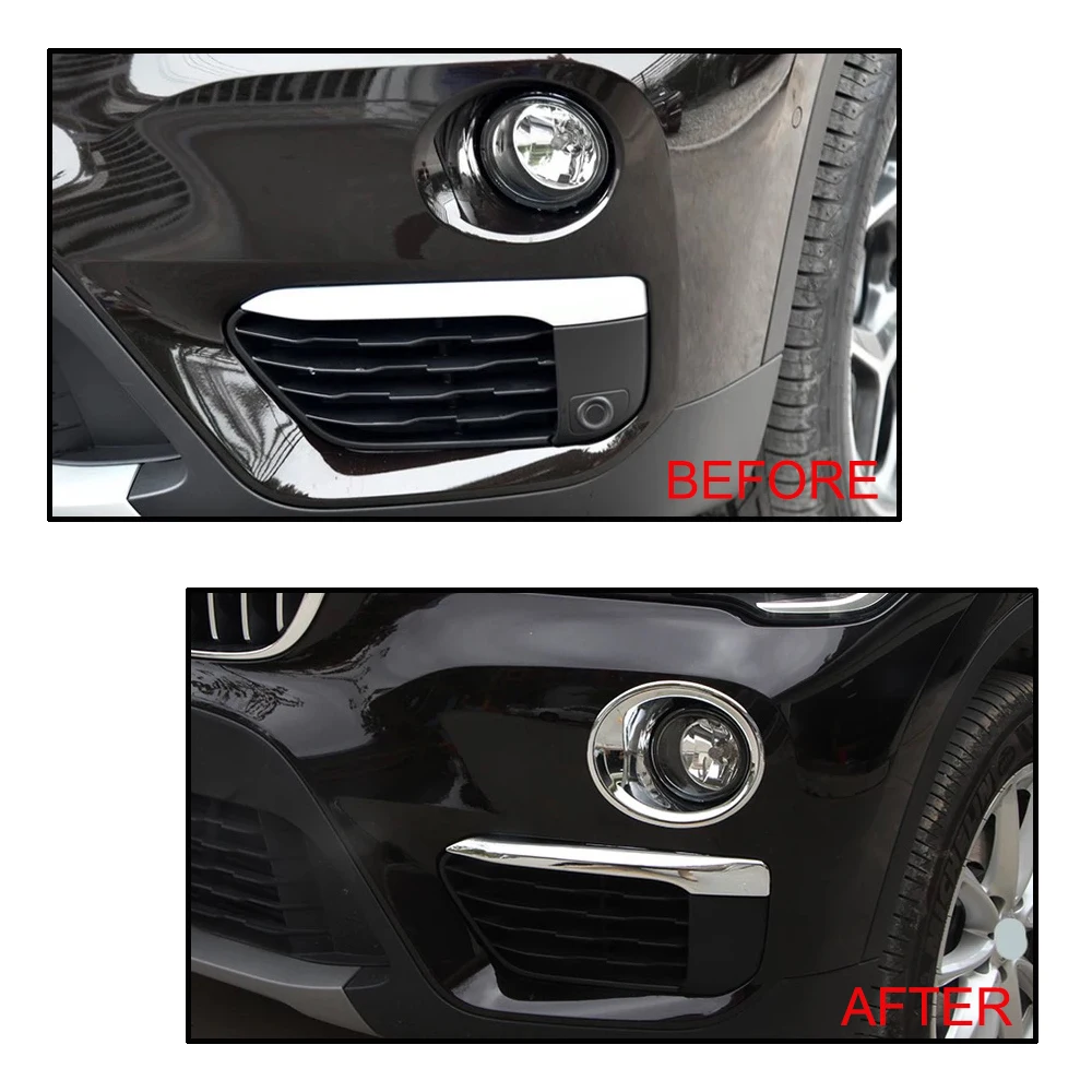 JEAZEA 2Pcs ABS Chrome Front Fog Lamp Lights Cover Trim Sticker Car Protector For BMW X1 2016 2017 2018 2019 Styling | Автомобили и