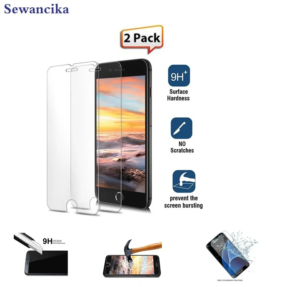 Горячее закаленное стекло для Apple iphone 5 5s 6 6s 6plus 7 8 s plus на телефон защитный экран X XS