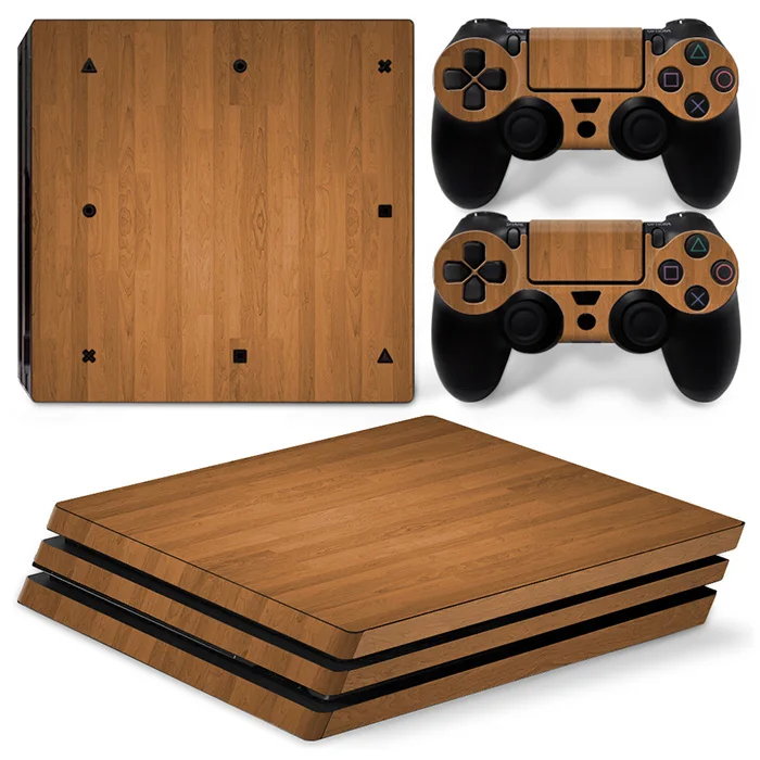 Деревянный дизайн для PS4 PRO консоль и контроллеры наклейки для ps4 pro Кожа Наклейка для sony PS4 pro виниловая наклейка- 0651