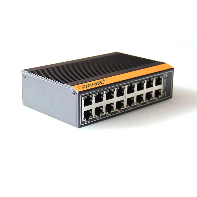 Verkaufen 16 Ports Ethernet Schalter Din-schiene Montiert Industrielle Ethernet Schalter RJ45 Stecker, 10/100/100 0 Mbps Unmanaged Ethernet Switch