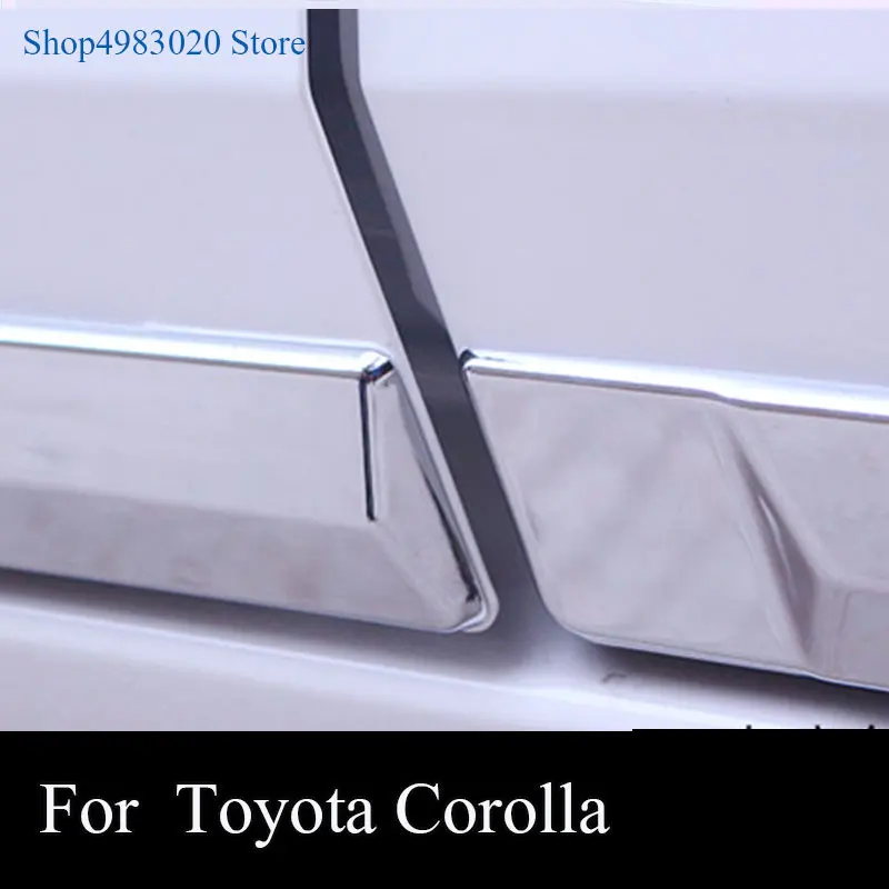 Для Toyota Corolla Altis автомобиля нержавеющая сталь/ABS хромированная отделка кузова, молдинг на боковые двери палку полосы лампы Панель молдинг 4 шт