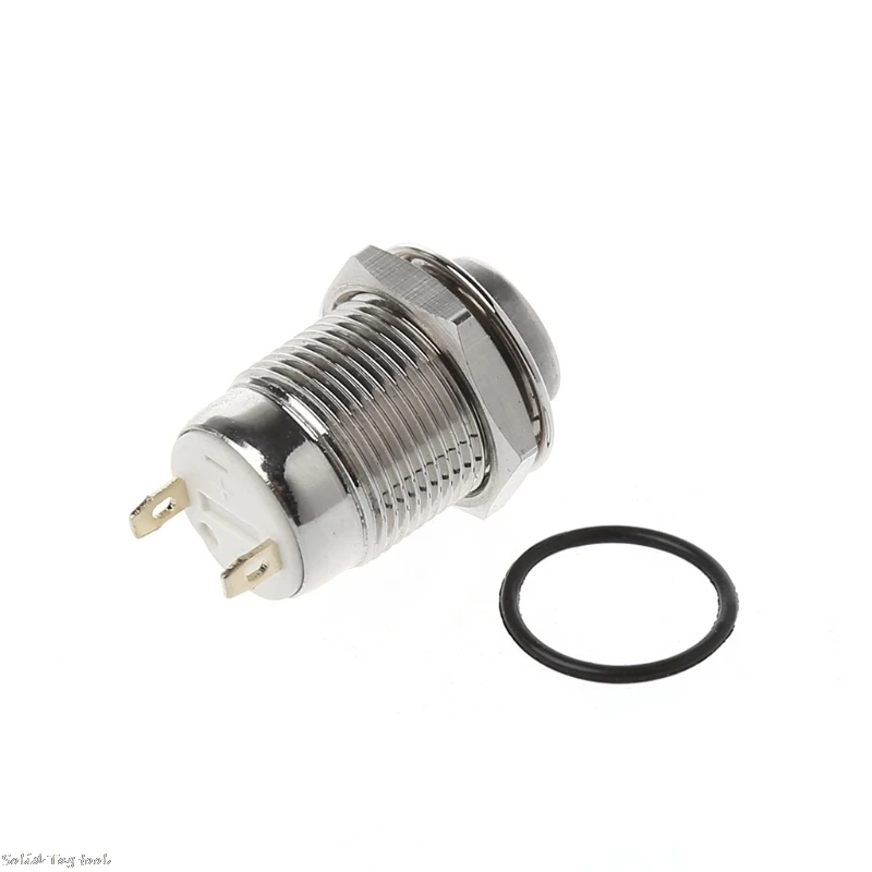 12 мм Водонепроницаемые Круглые металлические мгновенные кнопочные фотоклеммы