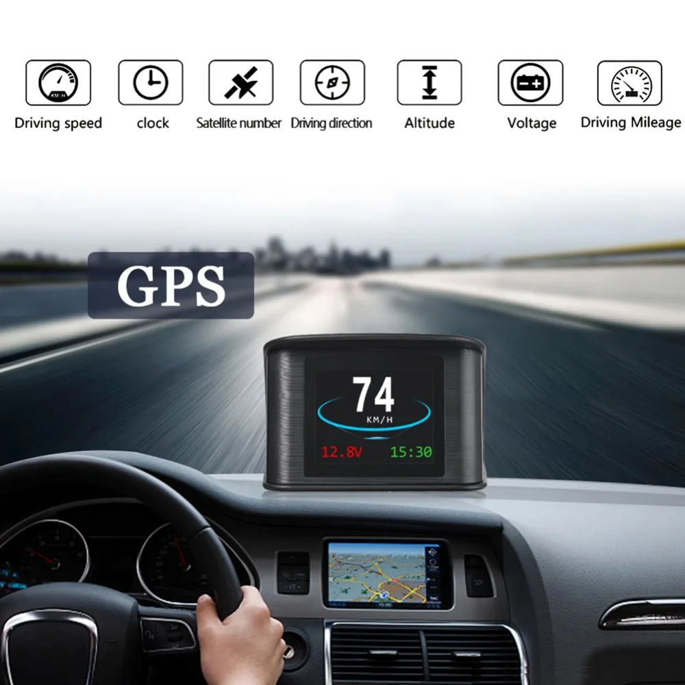 Gps HUD автомобильный туристический компьютер авто Цифровой gps вождения Head Up дисплей Спидометр охлаждающей жидкости температура диагностический инструмент