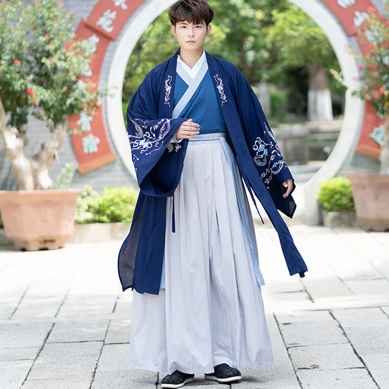Hanfu мужской Китайский народный танец костюм для женщины ханьфу косплей древние
