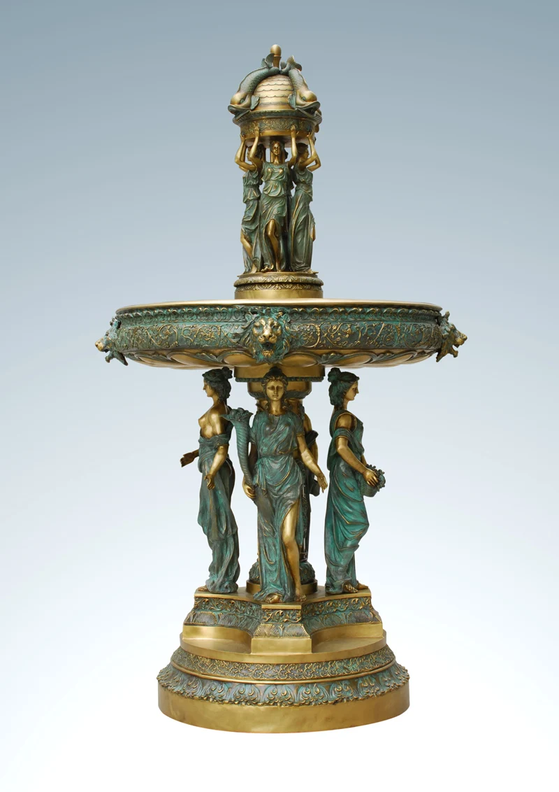 Бронзовая статуя фонтана в Европейском стиле скульптура натурального РАЗМЕРА 87