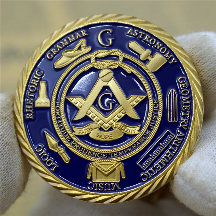 Сувенир Freemason коллекционные монеты масонская религия буква G 40 мм металлическая