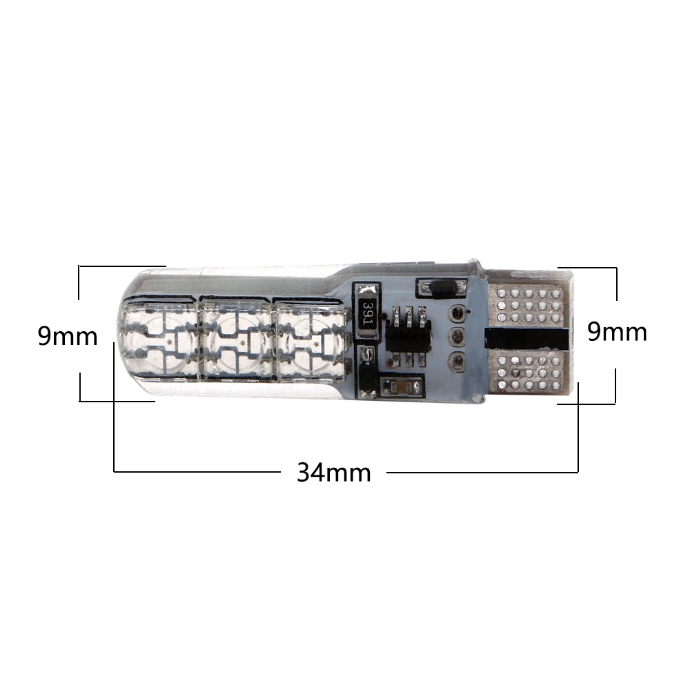 3 комплекта/100 комплектов T10 5050 6 SMD LED Canbus RGB дистанционный контроль зазор света W5W 168
