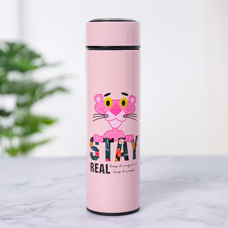 400 мл Розовая пантера термос чашка термическая нержавеющая сталь вакуумная
