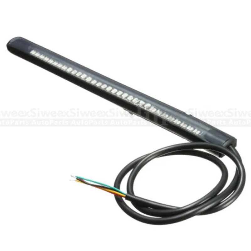 Гибкий 48 Светодиодный 2835 3014 smd двойной цвет желтый красный светильник лента для мотоцикла сигнал поворота Задний тормоз стоп водонепроницаемая лампа
