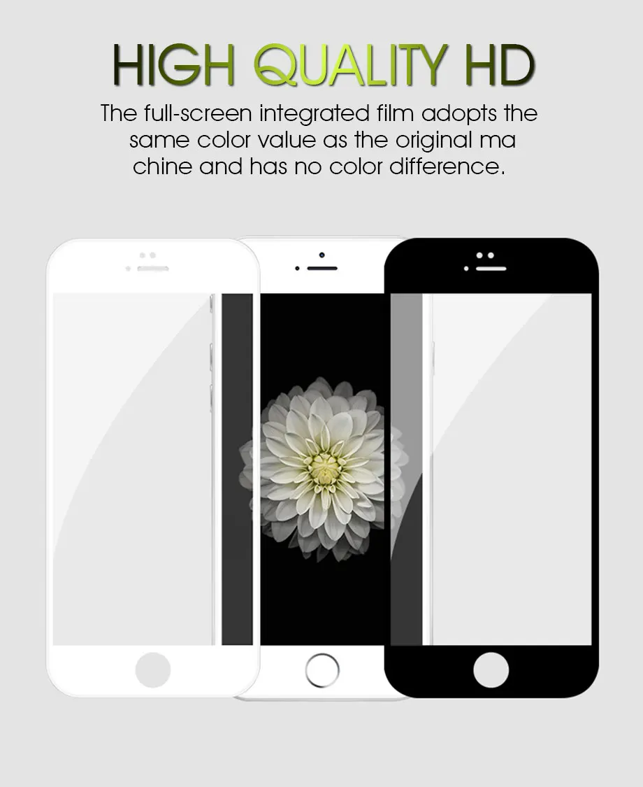 5D полное покрытие из закаленного стекла для iPhone 7 8 6 6 S 5 5S SE Защита экрана для iPhone X 10 8 6 7 Plus защитное стекло