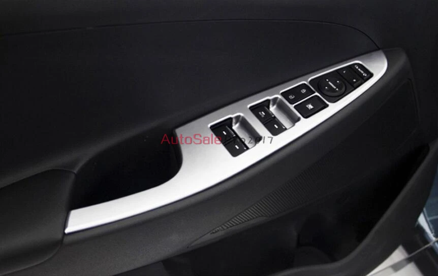 ABS или сталь подходит для HYUNDAI TUCSON 2015 2016 TL хромированная панель переключателя