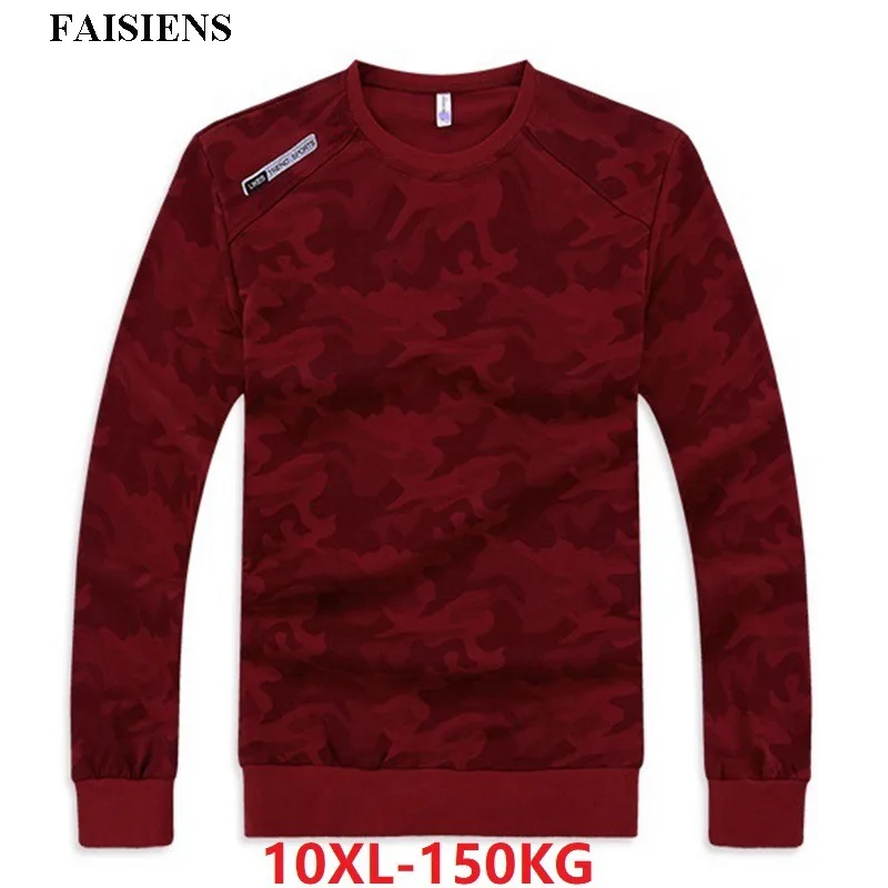 FAISIENS камуфляжные мужские повседневные свитшоты большого размера 8XL 9XL 10XL