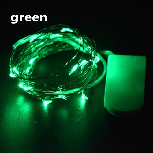green 1 м 10 светодиодный s Рождественская гирлянда, медный провод, светодиодный светильник-гирлянда, сказочные огни для дома, Нового года, Рождества, свадьбы, украшения - Испускаемый цвет: green