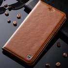 Чехол-книжка для Xiaomi Mi6, натуральная кожа, магнитный, с подставкой