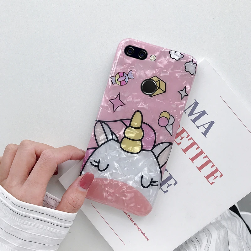 Pink Cute Cartoon Unicorn Phone Case For Huawei Nova 2 3 4 huawei 2s plus 3i Cover Fashion Shell Soft |