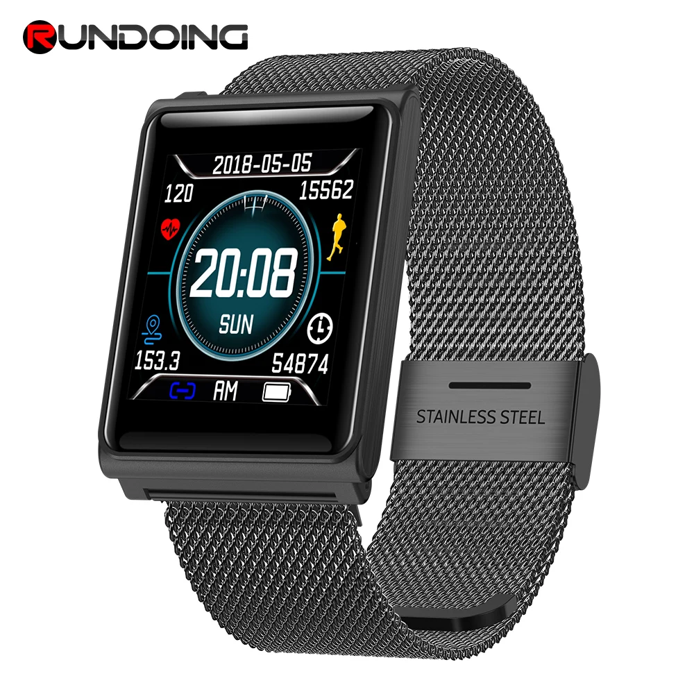 Смартчасы Rundoing N98 сенсорный экран цветной LCD дисплей IP67 влагозащита датчик