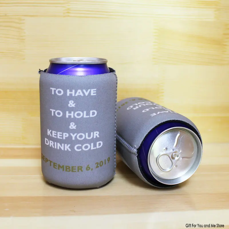 100 шт./лот складной холодильник для банок свадебный подарок индивидуальный принт