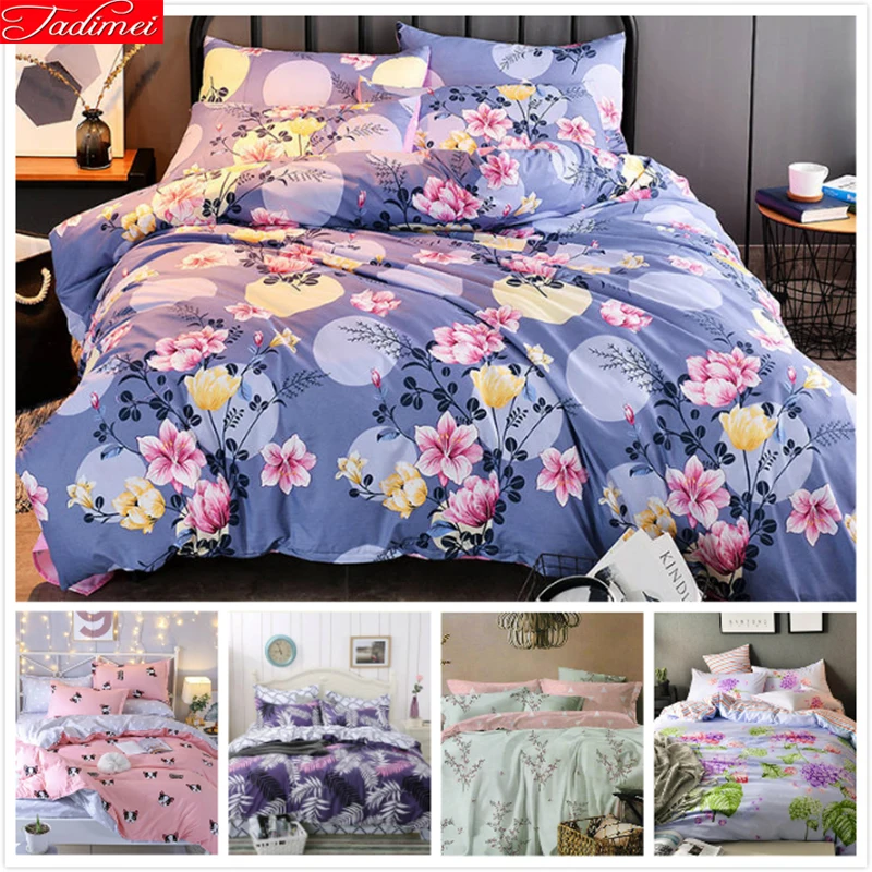 Пододеяльник простыня наволочка чехол 3/4 шт. Комплект постельного белья с