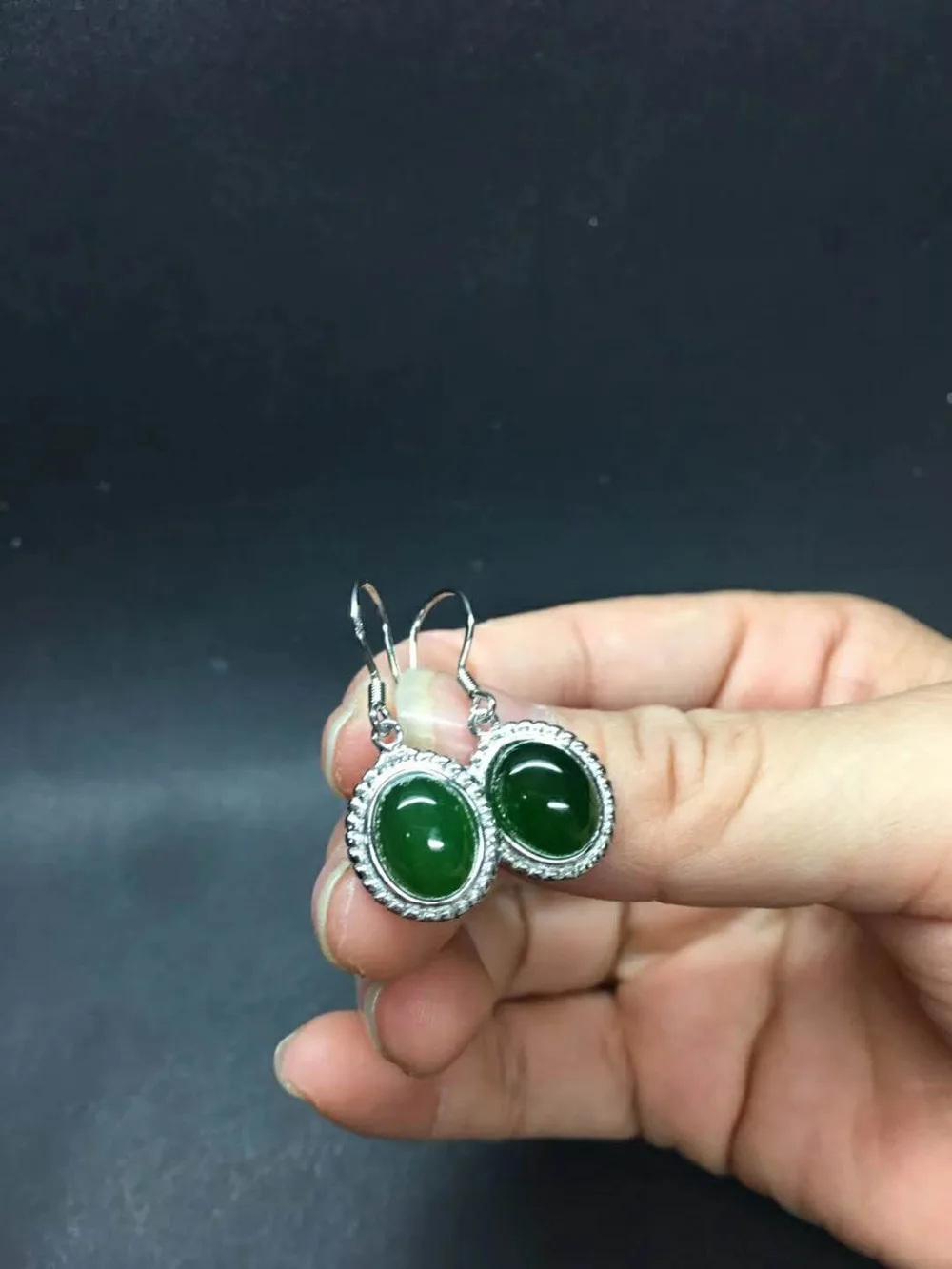 Серьги гвоздики из натуральной яблоко яшма/модные передние/элегантные и