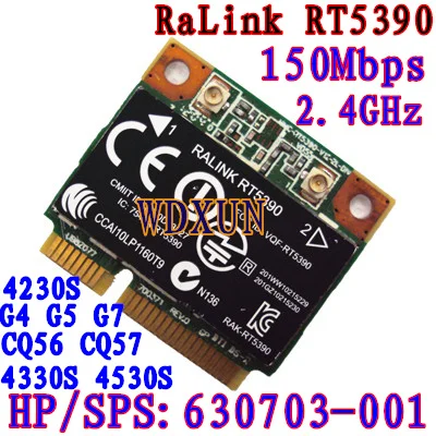 Беспроводная мини карта Pci e RT5390 для HP ProBook 4445s 4540s 4545s CQ56 CQ57 G7 300M беспроводная SPS: 630703