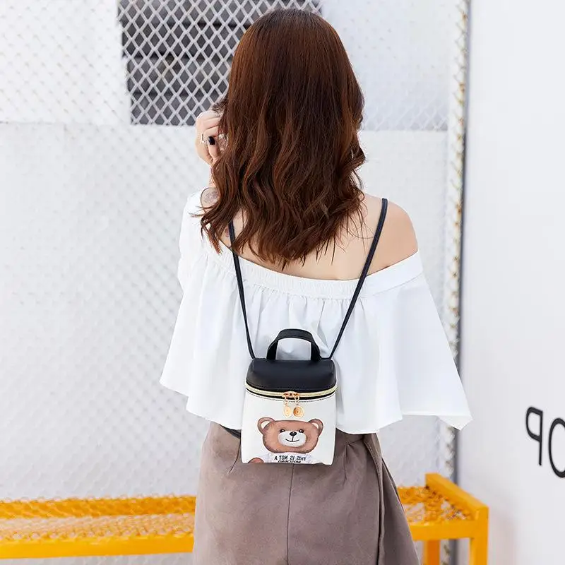 Милая миниатюрная сумка с рисунком медведя женский рюкзак новинка 2019 на плечо из
