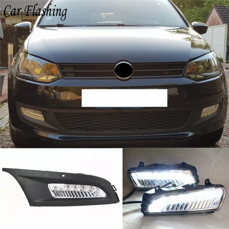 Автомобильная проблесковая 1 пара Автомобильный светодиодный для Volkswagen VW Polo 2010