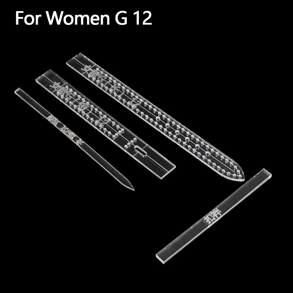 For Women G 12 1 Набор прозрачный акриловый женский мужской ремешок для часов Трафарет Шаблон форма для самостоятельного изготовления кожаный инструмент для рукоделия - Цвет: For Women G 12